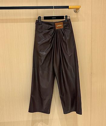 Okify Loewe Brown Leather Jeans 24599