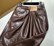 Okify Loewe Brown Leather Jeans 24599 - 5