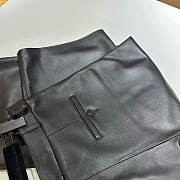 Okify Loewe Brown Leather Jeans 24599 - 4
