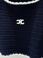 Okify Celine Crochet Dark Blue Tank Top  - 2