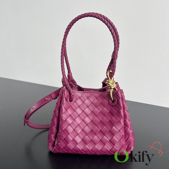 Okify Bottega Veneta Small Parachute Shoulder Bag In Pink 21x17x16.5cm - 1