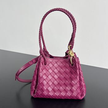 Okify Bottega Veneta Small Parachute Shoulder Bag In Pink 21x17x16.5cm