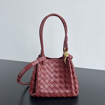 Okify Bottega Veneta Small Parachute Shoulder Bag In Red 21x17x16.5cm