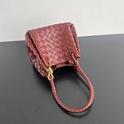 Okify Bottega Veneta Small Parachute Shoulder Bag In Red 21x17x16.5cm - 6