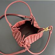 Okify Bottega Veneta Small Parachute Shoulder Bag In Red 21x17x16.5cm - 4