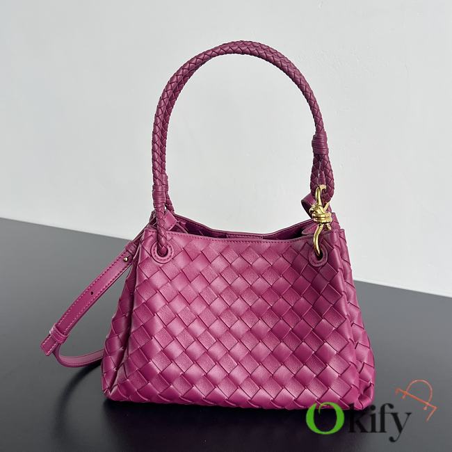 Okify Bottega Veneta Medium Parachute Bag In Pink 29.5x18.5x17.5cm - 1