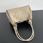 Okify Bottega Veneta Medium Parachute Bag In Beige 29.5x18.5x17.5cm - 5