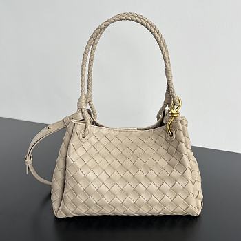 Okify Bottega Veneta Medium Parachute Bag In Beige 29.5x18.5x17.5cm