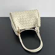 Okify Bottega Veneta Medium Parachute Bag In White 29.5x18.5x17.5cm - 4