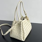 Okify Bottega Veneta Medium Parachute Bag In White 29.5x18.5x17.5cm - 5