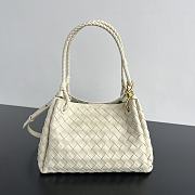 Okify Bottega Veneta Medium Parachute Bag In White 29.5x18.5x17.5cm - 1