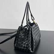Okify Bottega Veneta Medium Parachute Bag In Black 29.5x18.5x17.5cm - 3