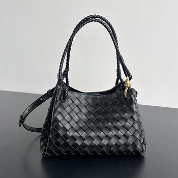 Okify Bottega Veneta Medium Parachute Bag In Black 29.5x18.5x17.5cm