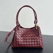 Okify Bottega Veneta Medium Parachute Bag In Dark Red 29.5x18.5x17.5cm - 1
