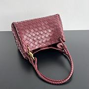 Okify Bottega Veneta Medium Parachute Bag In Dark Red 29.5x18.5x17.5cm - 4