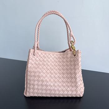 Okify Bottega Veneta Medium Parachute Bag In Light Pink 29.5x18.5x17.5cm
