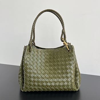 Okify Bottega Veneta Medium Parachute Bag In Green 29.5x18.5x17.5cm