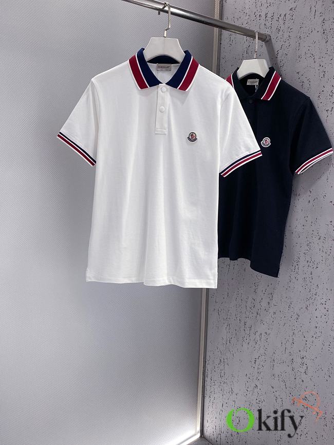 Okify Moncler White Polo Shirt - 1