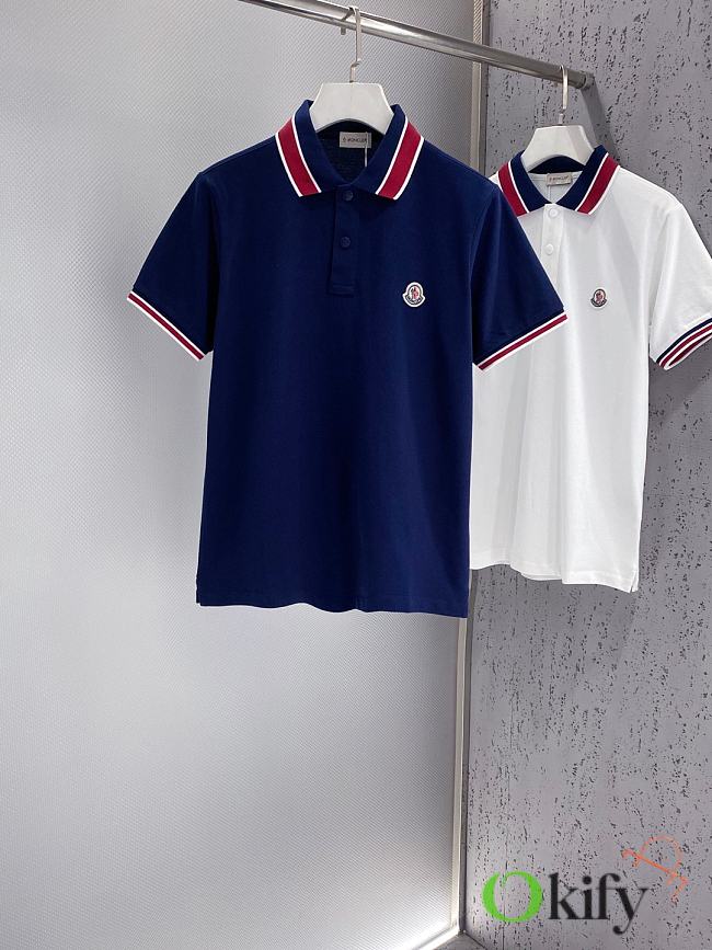Okify Moncler Dark Blue Polo Shirt - 1