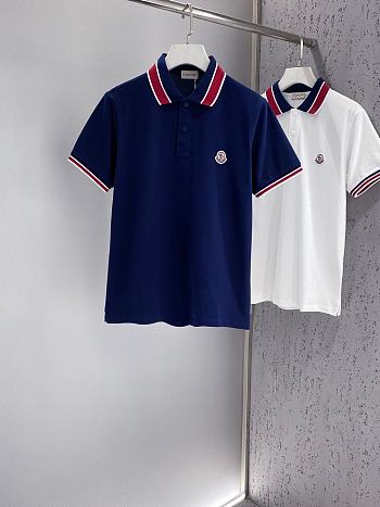 Okify Moncler Dark Blue Polo Shirt