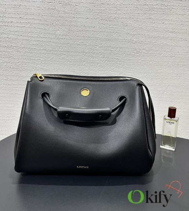 Okify Loewe Large Madrid Bag In Black 36x23.5x15.5 - 1