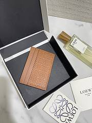 Okify Loewe Brown Card Holder 10x7cm  - 6