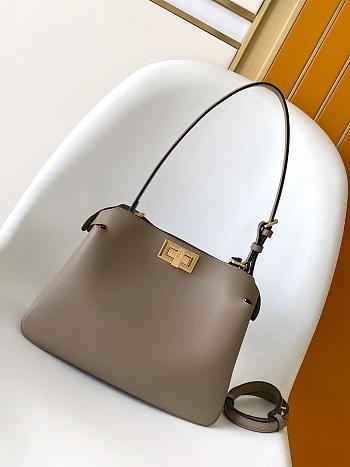 Okify Fendi Peekaboo Soft Small Bag In Gray 29x12x19cm
