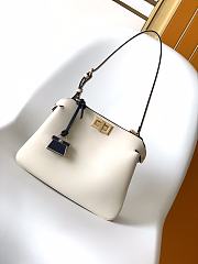 Okify Fendi Peekaboo Soft Small Bag In White 29x12x19cm - 2
