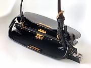 Okify Fendi Peekaboo Soft Small Bag In Black 29x12x19cm - 5