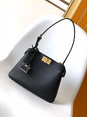 Okify Fendi Peekaboo Soft Small Bag In Black 29x12x19cm - 3