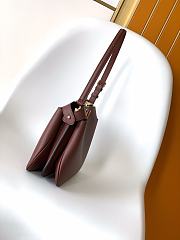 Okify Fendi Peekaboo Soft Small Bag In Dark Red 29x12x19cm - 3