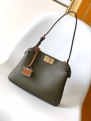 Okify Fendi Peekaboo Soft Small Bag In Olive Green 29x12x19cm - 3