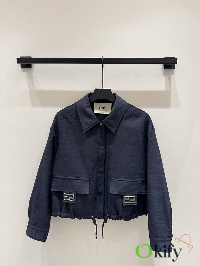 Okify Fendi Dark Blue Jacket 24652 - 1