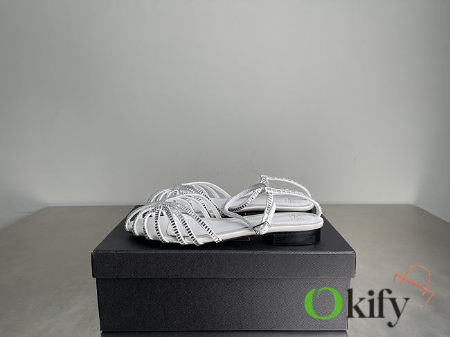 Okify Alevi Milano White Sandals 3cm  - 1