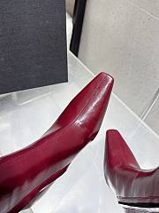 Okify YSL Red Leather Boots 7cm 24660 - 2