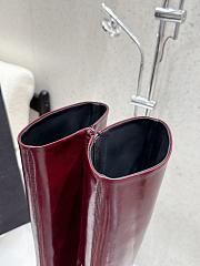 Okify YSL Red Leather Boots 7cm 24660 - 3
