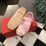 Okify Roger Vivier Pink Doll Shoes For Kids - 5