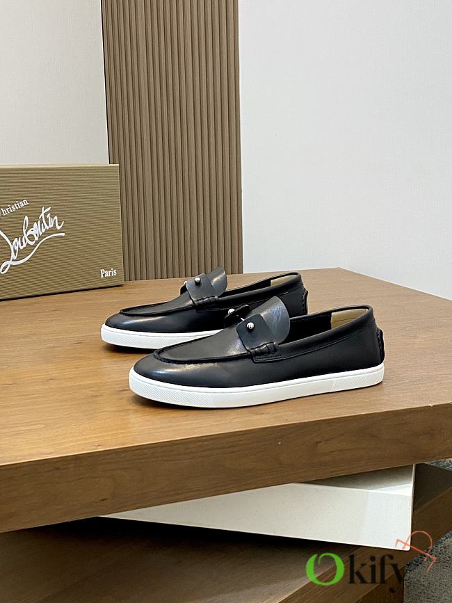 Okify Christian Louboutin Black Men Loafers 24662 - 1