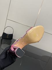 Okify Fendi Delfina Sequin High Heel Sandals In Pink 10cm - 5