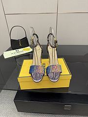 Okify Fendi Delfina Sequin High Heel Sandals In Rainbow 10cm - 4