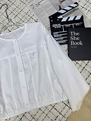Okify Prada White Thin Linen Jacket  - 5