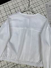 Okify Prada White Thin Linen Jacket  - 4