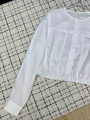Okify Prada White Thin Linen Jacket  - 2