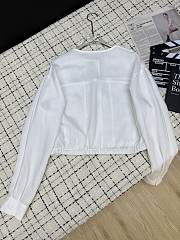 Okify Prada White Thin Linen Jacket  - 3