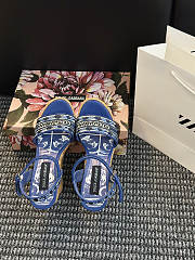Okify Dolce & Gabbana Blue Wedge Sandals  - 4