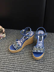 Okify Dolce & Gabbana Blue Wedge Sandals  - 2