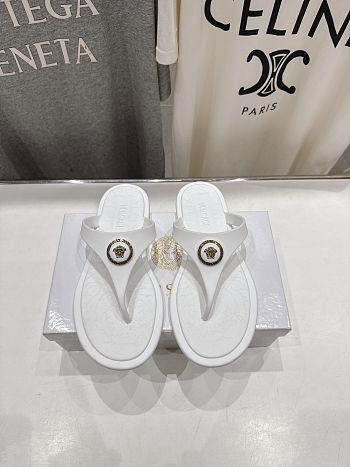 Okify Versace White Slides 24679
