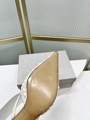 Okify Jimmy Choo White Pearl Heels 5cm  - 3