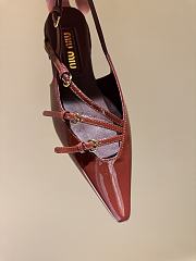 Okify MiuMiu Red Slingback 24685 - 4