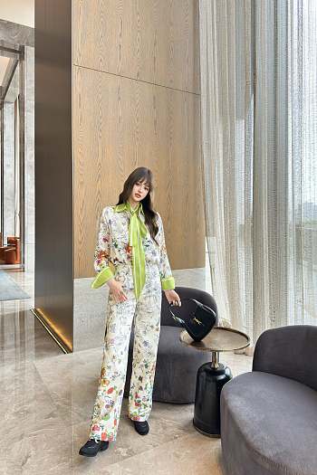 Okify Gucci Set Of Flower Shirt And Pants
